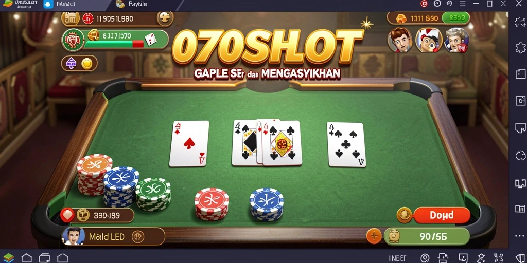 Tampilan seru dan menarik dari gameplay Gaple di 070SLOT.