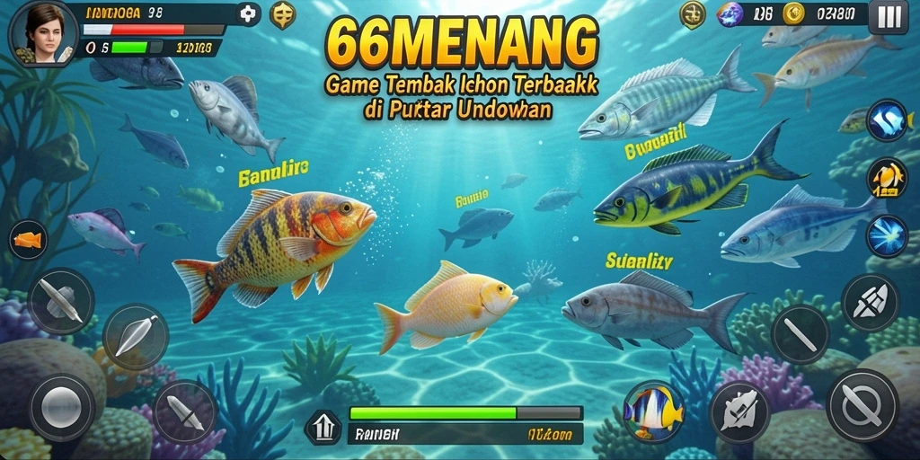 Tampilan screenshot gameplay 66MENANG yang memukau dengan aksi tembak ikan.