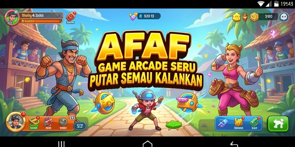 Tangkapan layar AFAF menampilkan aksi gameplay arcade yang seru dan menantang.