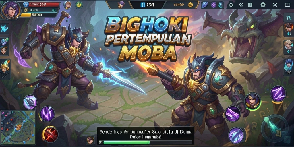 Screenshot gameplay seru BIGHOKI dengan pertempuran intens.