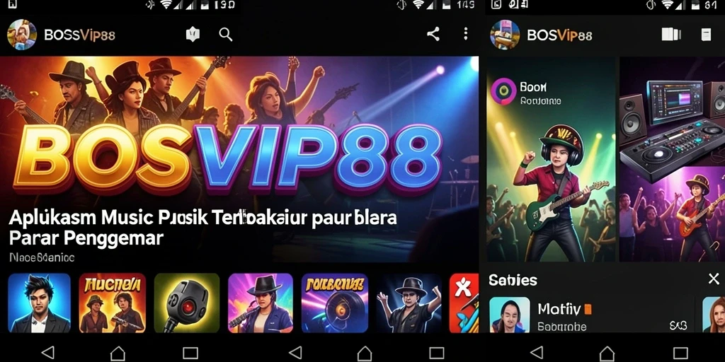Tampilan antarmuka BOSVIP88 menampilkan pilihan lagu menarik.