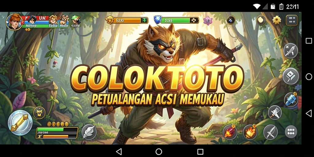 Tampilan gameplay seru dari COLOKTOTO menunjukkan pertarungan yang mendebarkan.