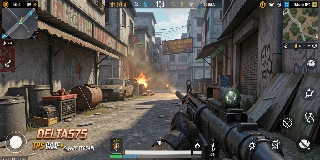 Gameplay DELTA575 menampilkan aksi menegangkan dalam pertempuran TPS.