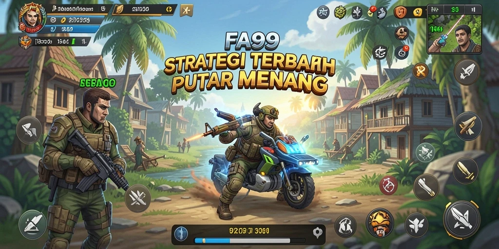 Screenshot gameplay FA99 menampilkan pertempuran strategis yang menegangkan.