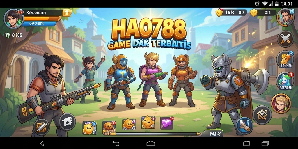 Screenshot gameplay HAO788 menampilkan karakter yang sedang mengumpulkan sumber daya.