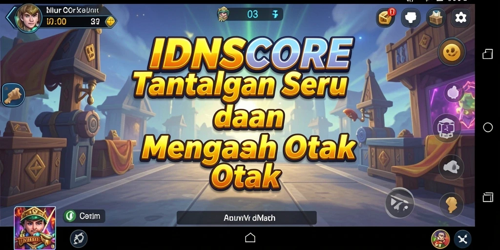 Tangkapan layar utama IDNSCORE menampilkan gameplay seru dan menantang.