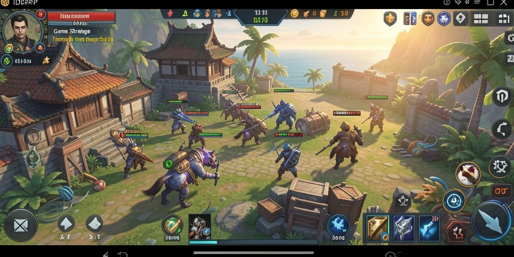 Tampilan gameplay menarik dari IDRRP dengan aksi strategi.