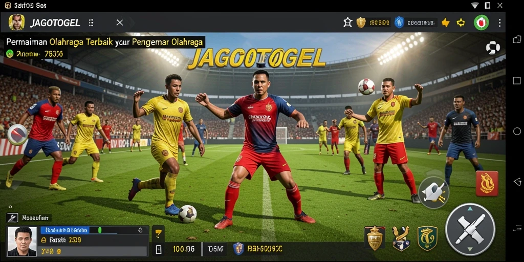 Screenshot JAGOTOGEL menampilkan antarmuka permainan olahraga yang interaktif.