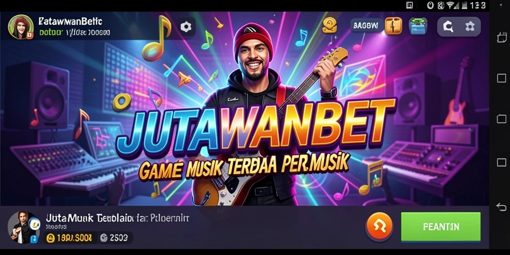 Screenshot gameplay JUTAWANBET menampilkan keseruan bermain musik.