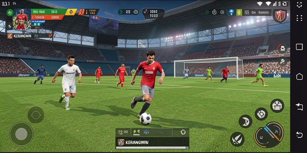 Tampilan gameplay KERANGWIN yang memukau dan realistis.