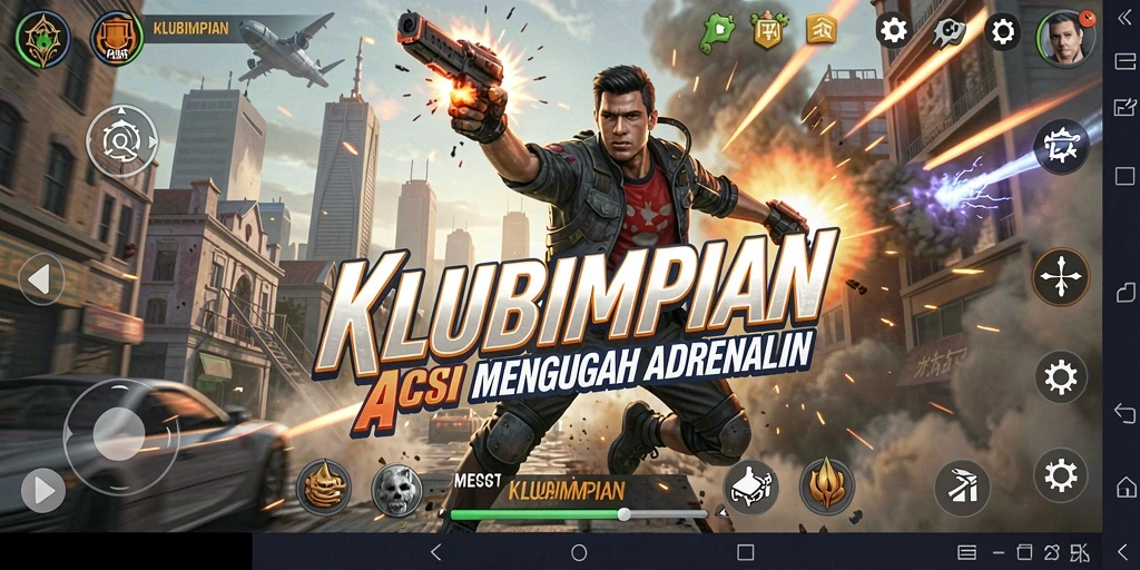 Screenshot gameplay KLUBIMPIAN menampilkan aksi seru dan adrenalin tinggi.