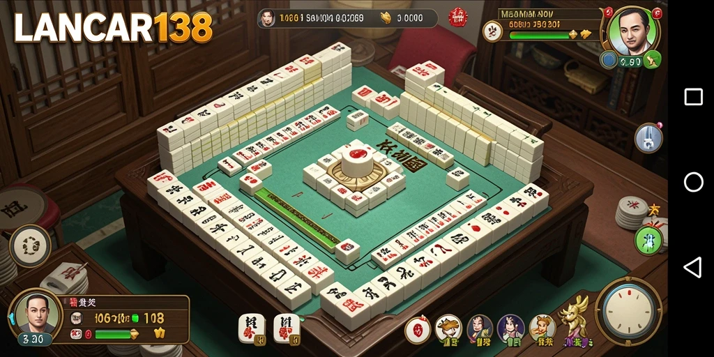 Screenshot LANCAR138 menampilkan antarmuka permainan Mahjong yang menarik.