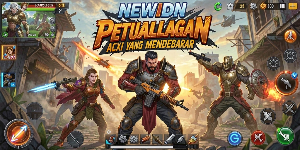 Gameplay aksi seru dan mendebarkan dalam NEWIDN.
