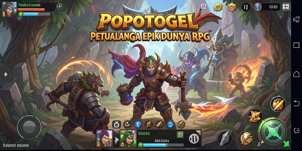 Tangkapan layar menunjukkan aksi seru dalam game RPG.