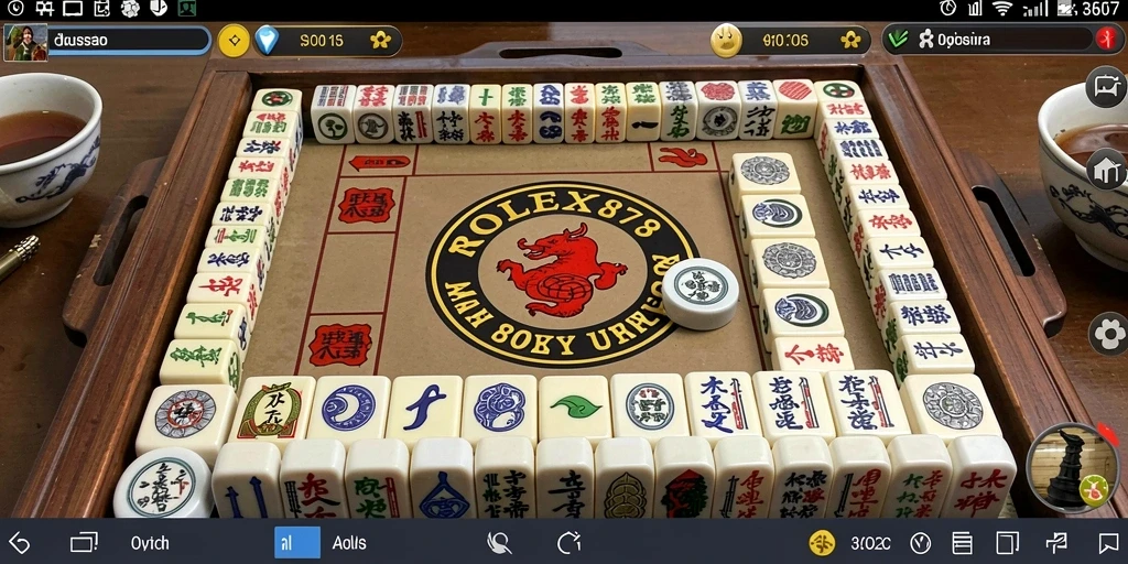 Screenshot gameplay ROLEX878 dengan suasana Mahjong yang menarik.