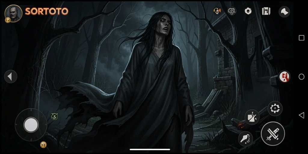 Gameplay seram dalam suasana kelam dan mencekam.