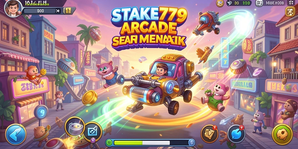 Tampilan gameplay STAKE779 yang penuh aksi dalam genre Arcade.