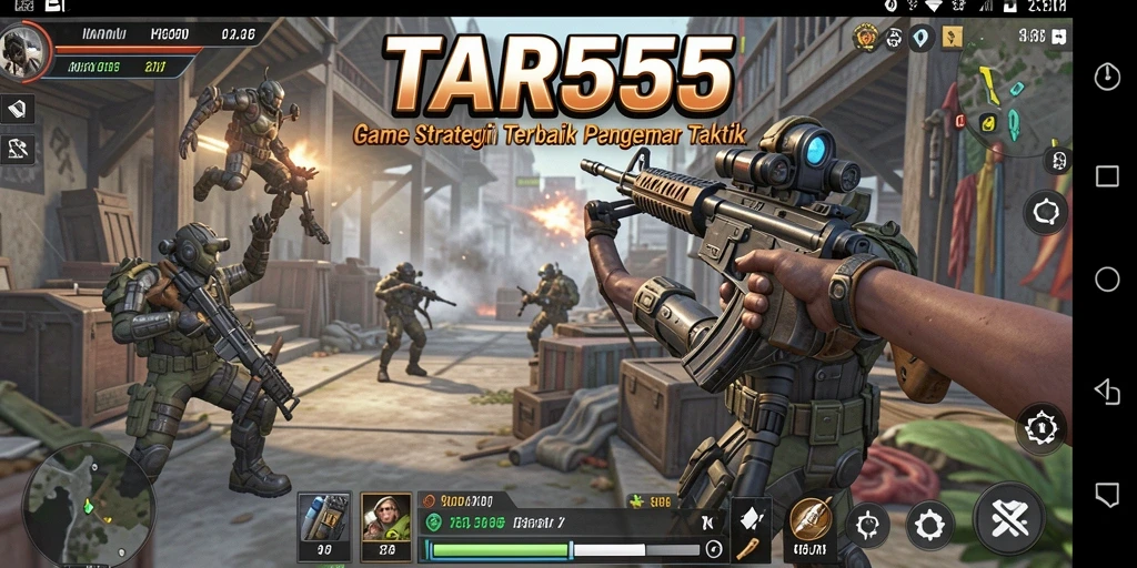 Screenshot TAR555 menampilkan duel strategi yang intens dan mendebarkan.