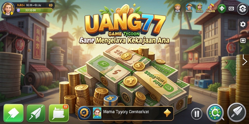 Screenshot gameplay UANG77 menampilkan keseruan dalam mengelola bisnis.